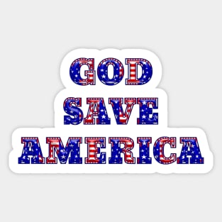 Patriotic GOD SAVE AMERICA Sticker